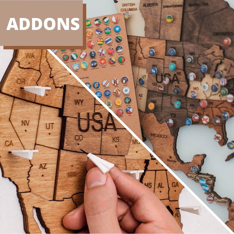 3D Wood World Map Wall Art Large Wood Wall Décor Housewarming Gift Idea