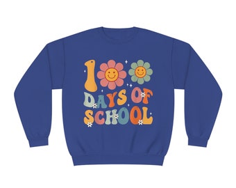 100 Days of School Daisies Unisex NuBlend® Crewneck Sweatshirt