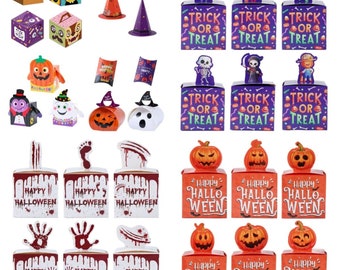 2023 Halloween Night Paper Party Sweet Candy Favour Gift Witch Hat Pillow Boxes