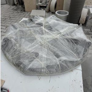 Calacatta Viola Marble Round Coffee Table, Natural Stone Modern Design image 6