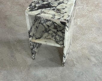 Salontafel van Calacatta Viola-marmer, elegante nachtkastje