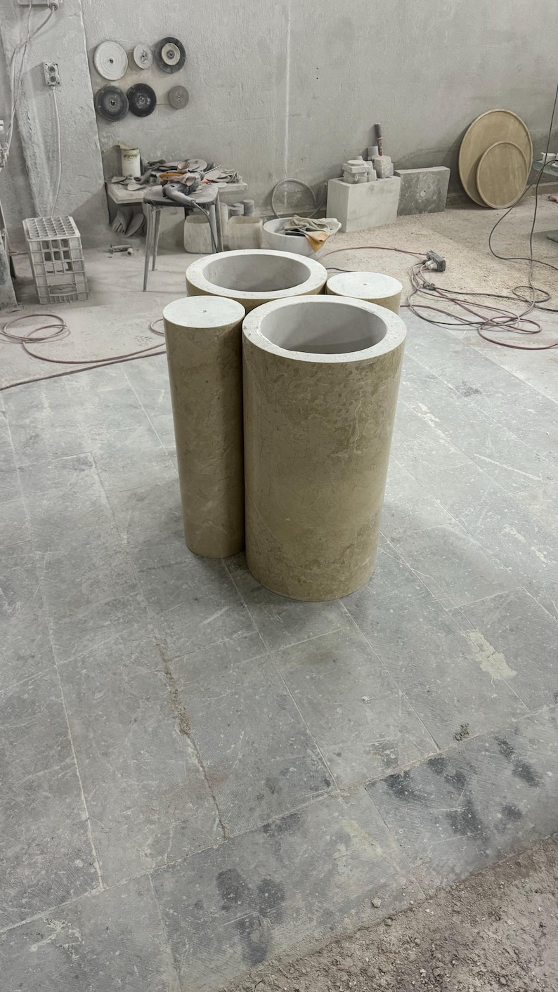 Image showcasing Marble Dining Table, Handmade Luxury Stone Furniture, Modern Minimalist ...