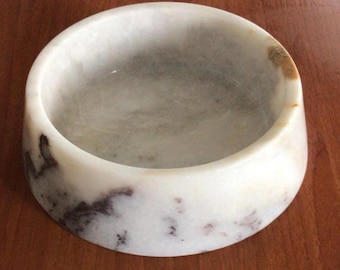 Handgemaakte voerbak van natuurlijk marmer, elegante voerbak voor hond en kat