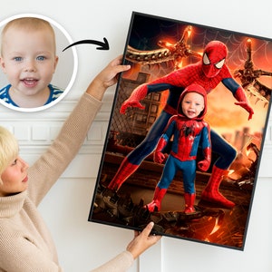 Superhelden Portrait - Superhero Portrait - Druck vom Foto - Wanddekoration Party 0283