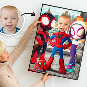 Superhelden Portrait - Spidey Portrait - Druck vom Foto - Wanddekoration Party 0283
