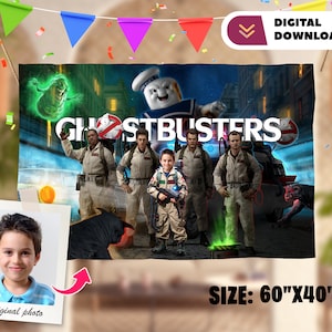 Ghost personalized with photo custom banner - Birthday Banner - Ghost party 6532
