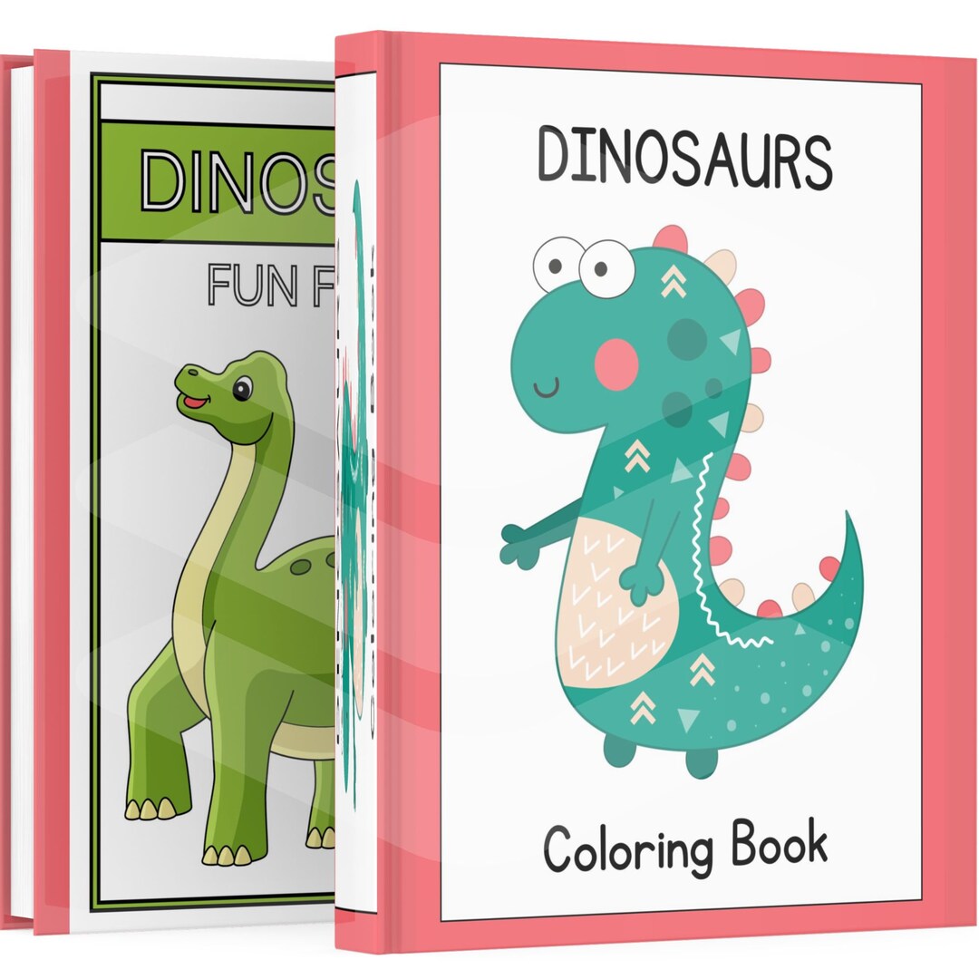 30 Dinosaur Coloring Pages With Fun Facts 2 Different Set - Etsy Australia