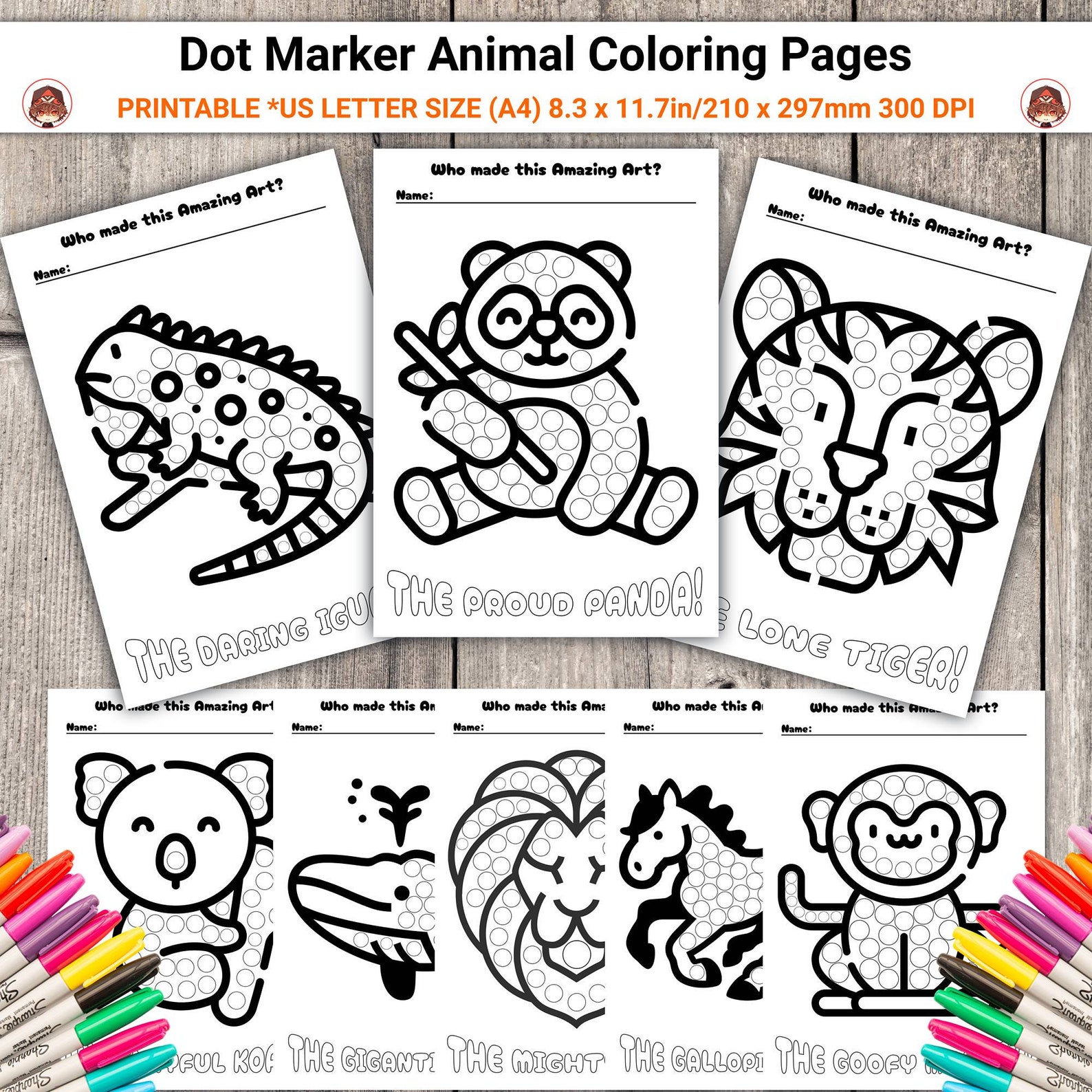 Dot Marker Activity Pages, Animal Dot Coloring Pages, Dot Marker Coloring Pages, Do a Dot ...