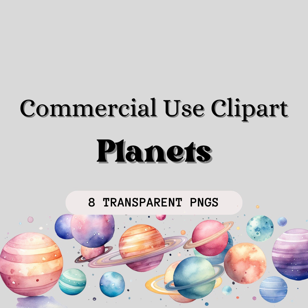 Solar System Clipart Space Clipart Planet Clipart Sublimation Files ...