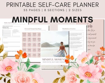 Zelfzorgplanner Afdrukbaar mindfulness-werkboek Zelfliefdedagboek Werkblad geestelijke gezondheid Checklist zelfzorg
