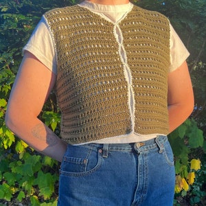 Crochet Top Pattern PDF in English - Fátima Crochet Top Beginner Pattern - easy to crochet beginner level crochet top pattern cutout top