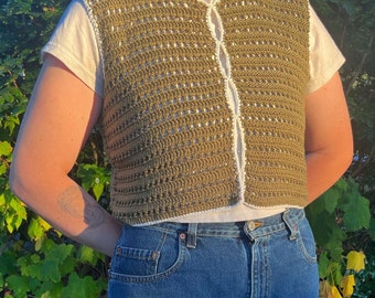 Crochet Top Pattern PDF in English - Fátima Crochet Top Beginner Pattern - easy to crochet beginner level crochet top pattern cutout top