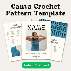 Crochet Pattern Template Canva crochet pattern template design knitting pattern template canva design crochet pattern canva template