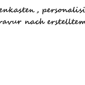 Blumenkasten, personalisierbar, Wunschgravur nach erstelltem Entwurf