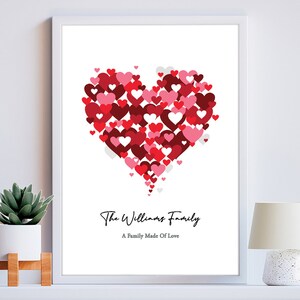 Personalised Gift for Family Print - Gift For Mum on Mothers Day, Mummy, Nanny, Nan, Dad, Grandad Christmas Keepsake, Daddy For Birthday