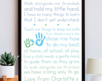 Personalized Grandad Poem Print - Grandson/Granddaughter Gift