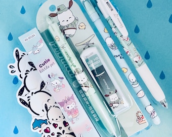 Pochacco Stationery Set| Sanrio Characters| Kawaii Stationery Set| Cute Stationery| Cute Sanrio bundles| Cute Christmas gifts| Kawaii