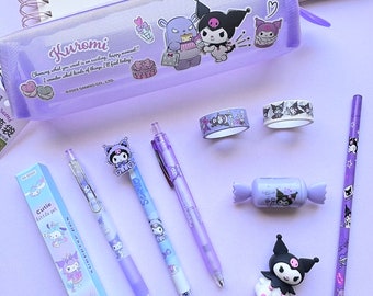 9pcs Kuromi| Kuromi Stationery set| Sanrio characters| Kawaii| Kawaii Stationery| Cute Stationery| Cute Sanrio bundles| Cute Gifts