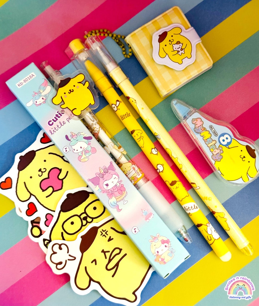 Pompompurin Stationary Bundle Sanrio Characters Kawaii Etsy
