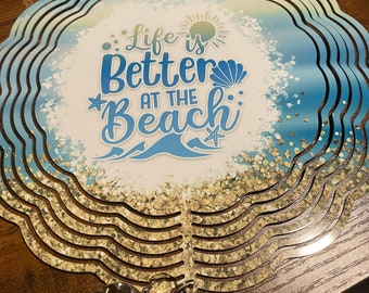 25cm Windspiel - Das Leben ist besser am Strand
