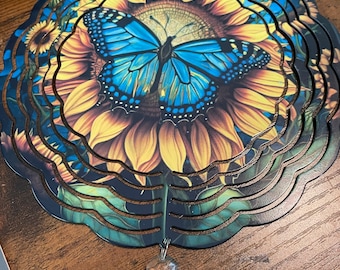 8-cm Windspiel - Blauer Schmetterling