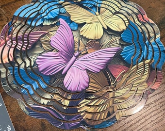 8-Zoll-Windspiel – Bunte Schmetterlinge