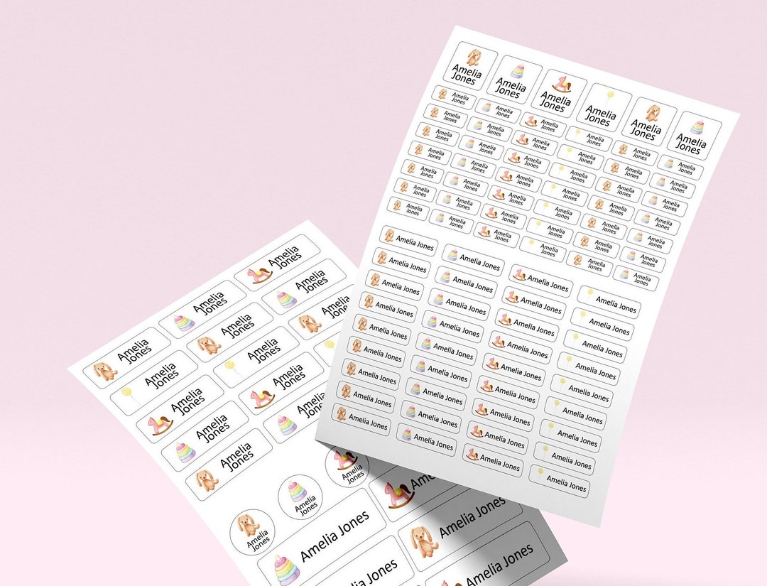 Nursery Name Labels for School Stick On Personalised for Children and Teens, School Stationery