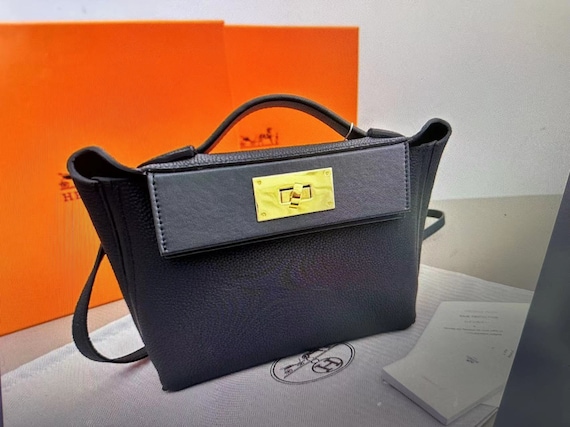 Hermès Hermes Cabasellier 46 Tote Bag in Black Leather ref.1029258 - Joli  Closet