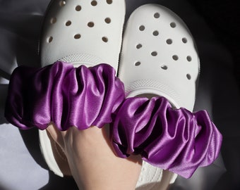 PLUM | Icing Collection | Scrunchies For Strap Shoes | Shoe Accessory | Crocs Strap | Clog | Gift for Healthcare Workers | Nurses | Doctors