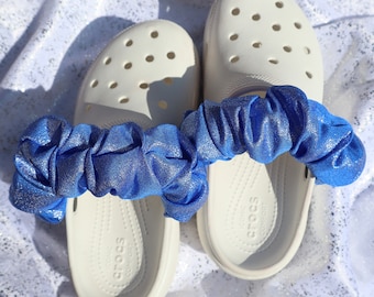 OCEAN GLITTER | Glitter Collection | Two In One | Strap Shoe Scrunchies | Shoe Accessory | Crocs Strap | Clog | Healthcare Worker Gift