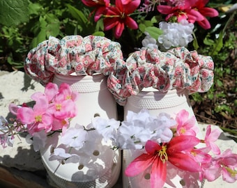 SPRING INTO BLOSSOMS | Floral Collection | Scrunchies For Strap Shoes | Shoe Accessory | Crocs Strap | Clog | Gift for Healthcare Workers