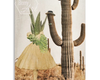 Small Greeting Card - Cactus Couple Dancing in the Desert