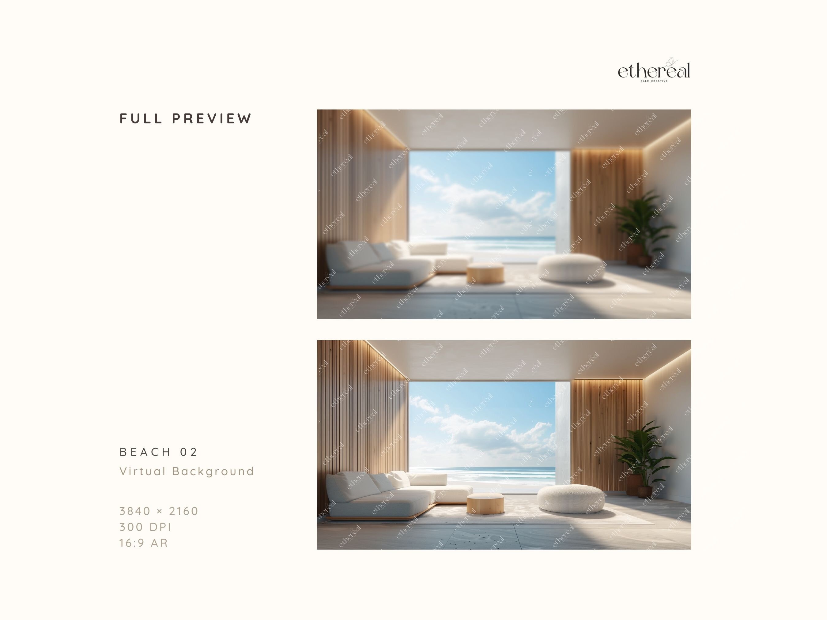 Stunning Zoom Background Beach House With Ocean View Professional Virtual Background Beach