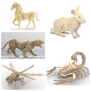 12 Lasercut Projekte, Tiere, Insekten, Vögel.