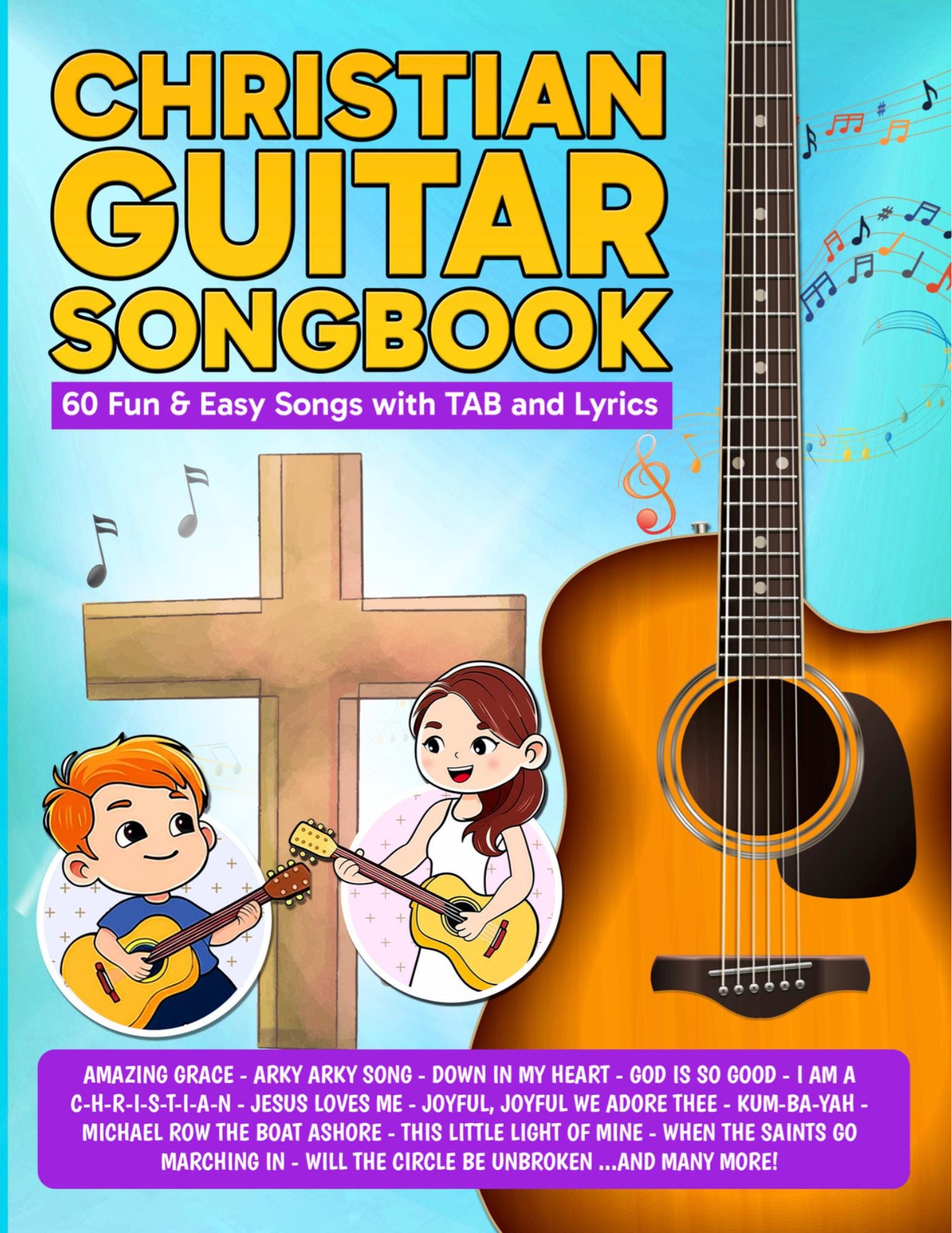 Christian Guitar Songbook PDF – 60 Easy Beginner Worship Songs