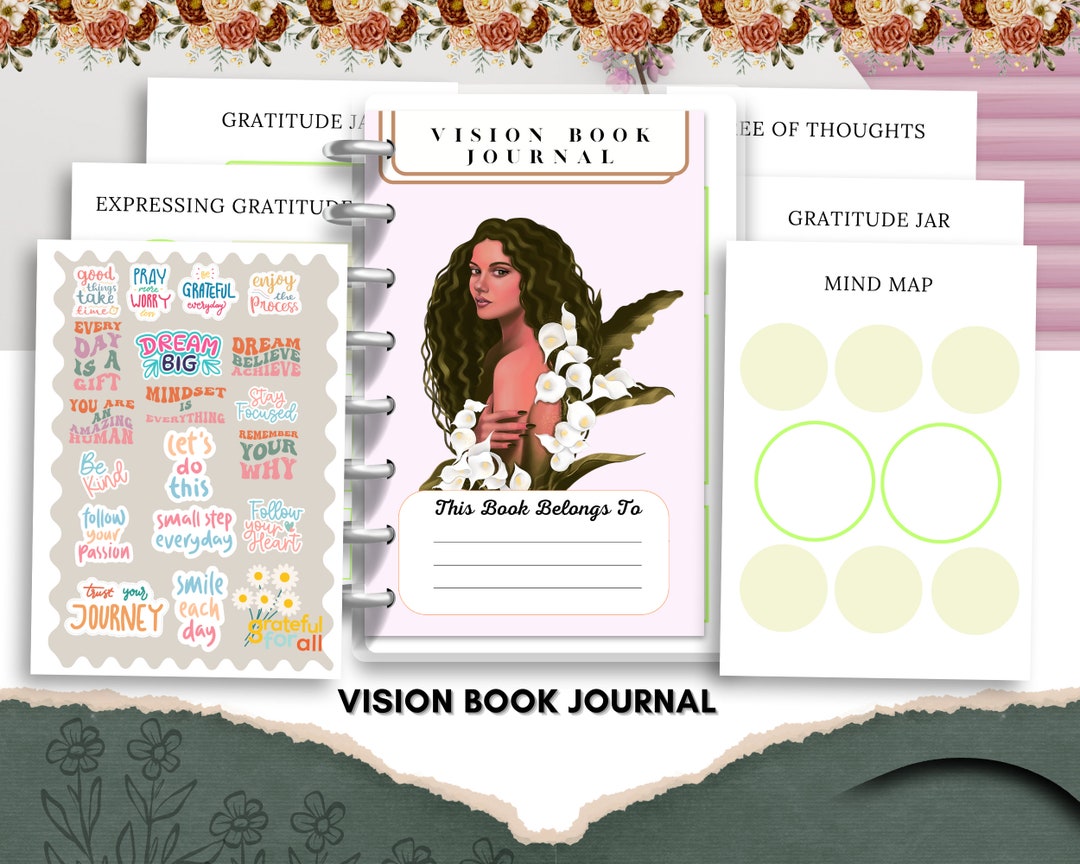 Vision Book Journal, Digital Vision Board Planner, Goal Planner ...