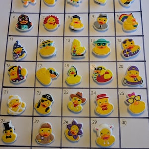 Rubber duck  shoe charms