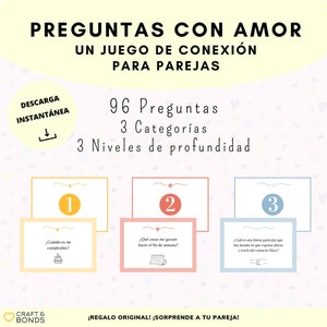 Juego para Parejas - Preguntas para Parejas - Juego de Conexión para Parejas - Diversión en Pareja - Regalo original para tu pareja