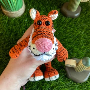 Crochet Tiger Toy: Handmade Amigurumi Plushie - Safari Nursery Decor