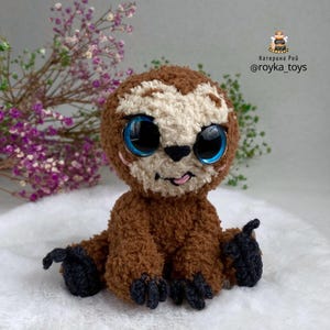 Crochet SLOTH, cute tiny sloth toy, stuffed crochet pet, emotional support, gift for friend