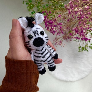 Handmade Crochet Zebra Plush Toy: Stuffed Animal