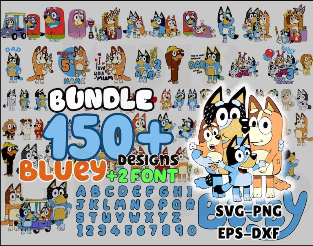 Bluey SVG & PNG Bundle 150 Images Bluey and Friends SVG and - Etsy Portugal