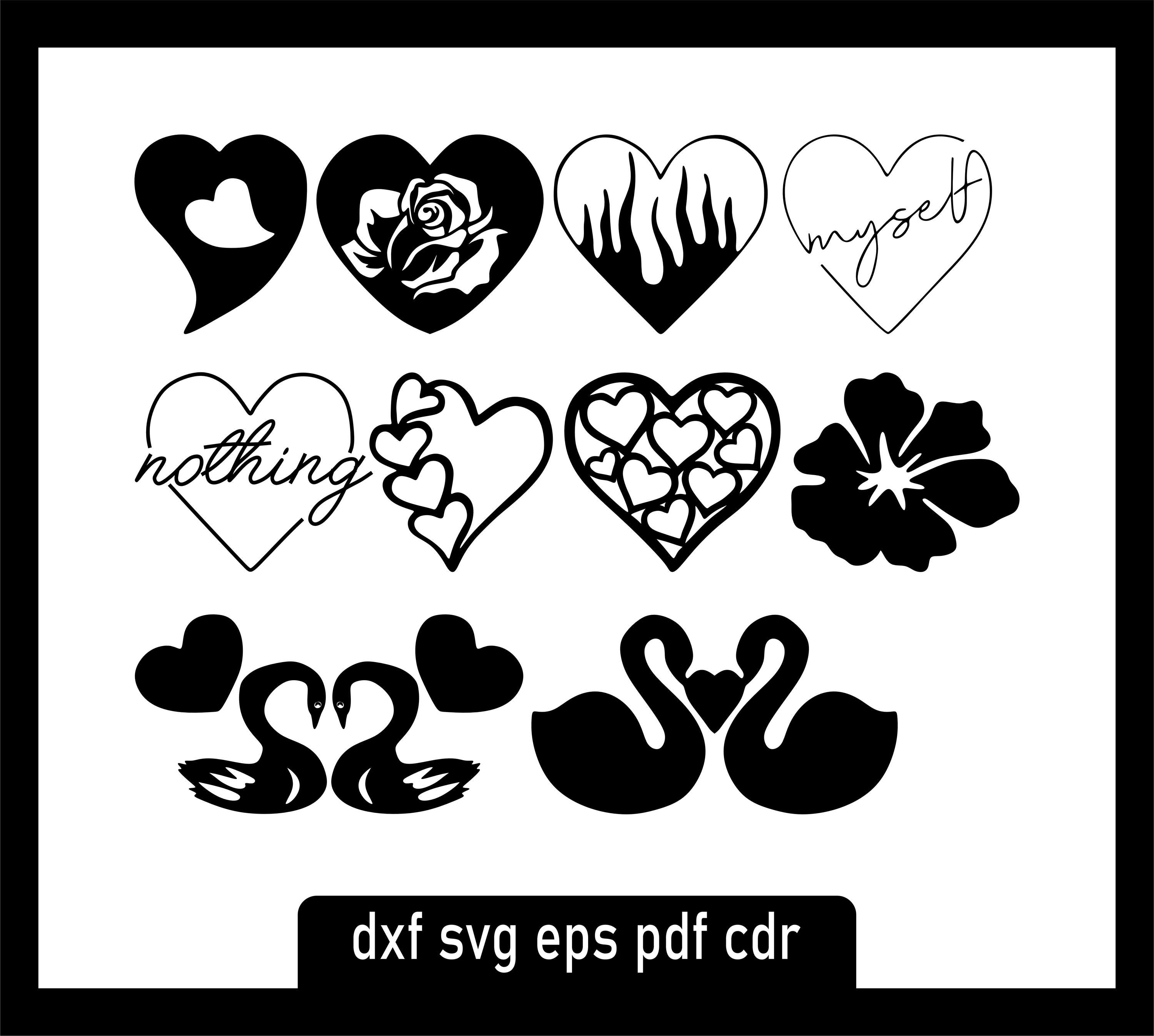 50 Vector Designs Bundle Vectors for Laser Cutting, CNC, Engraving, Cricut, Glowforge