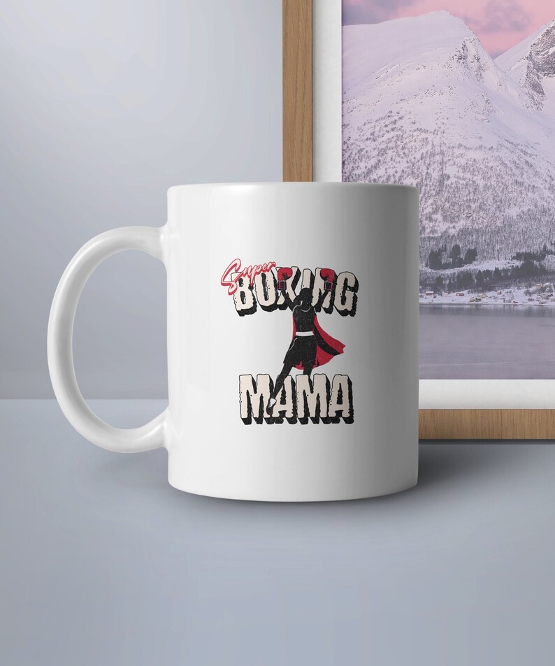 Boxing Super Mama PNG Empowering Motherhood Illustration, Inspirational ...