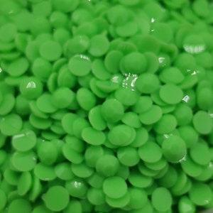Lime Green Jelly Resin Rhinestones: 5mm Flatback Craft Supplies