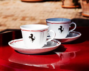 ORIGINAL FERRARI 2 Deep Soup Plates 24 Cm Porcelain Richard GINORI