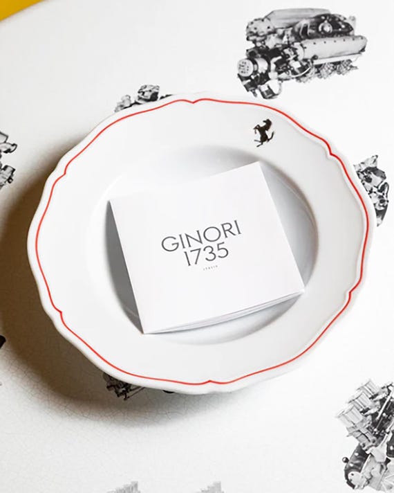 ORIGINAL FERRARI 2 Deep Soup Plates 24 Cm Porcelain Richard GINORI