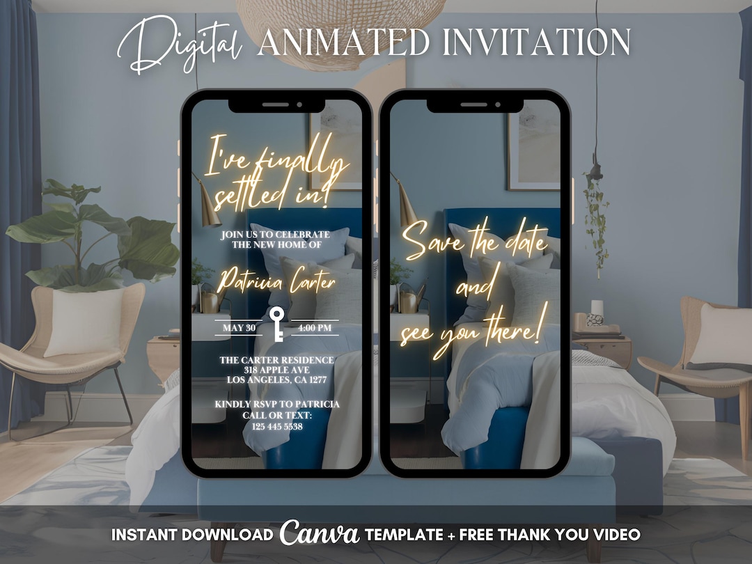 House Warming Invitation, Housewarming Animated Invitation, Editable ...