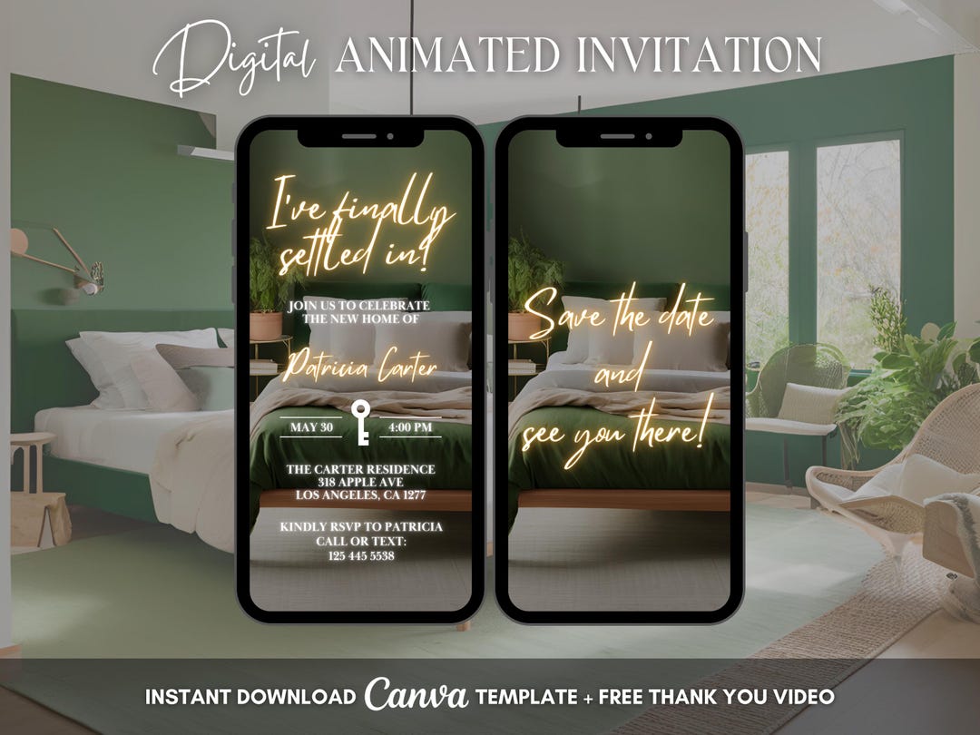 House Warming Invitation, Housewarming Animated Invitation, Editable ...