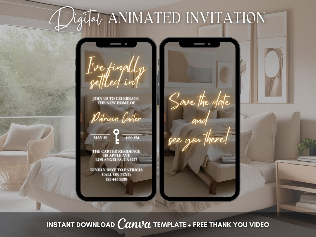 House Warming Invitation, Housewarming Animated Invitation, Editable ...